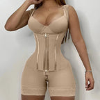 Front Zipper Mid Thigh Bodysuit