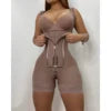 Front Zipper Mid Thigh Bodysuit
