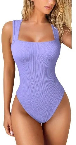 Tummy Control Ribbed Bodysuit