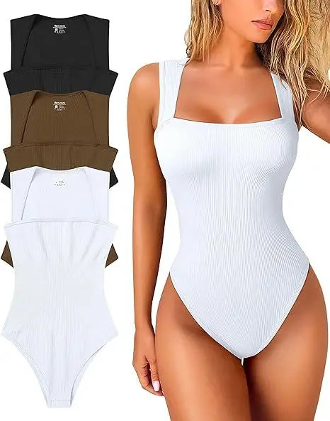 Tummy Control Ribbed Bodysuit