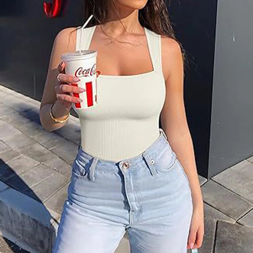 Tummy Control Ribbed Bodysuit