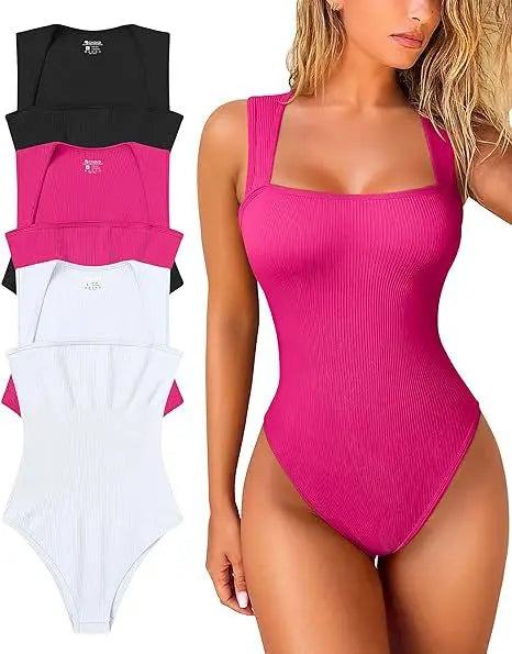 Tummy Control Ribbed Bodysuit